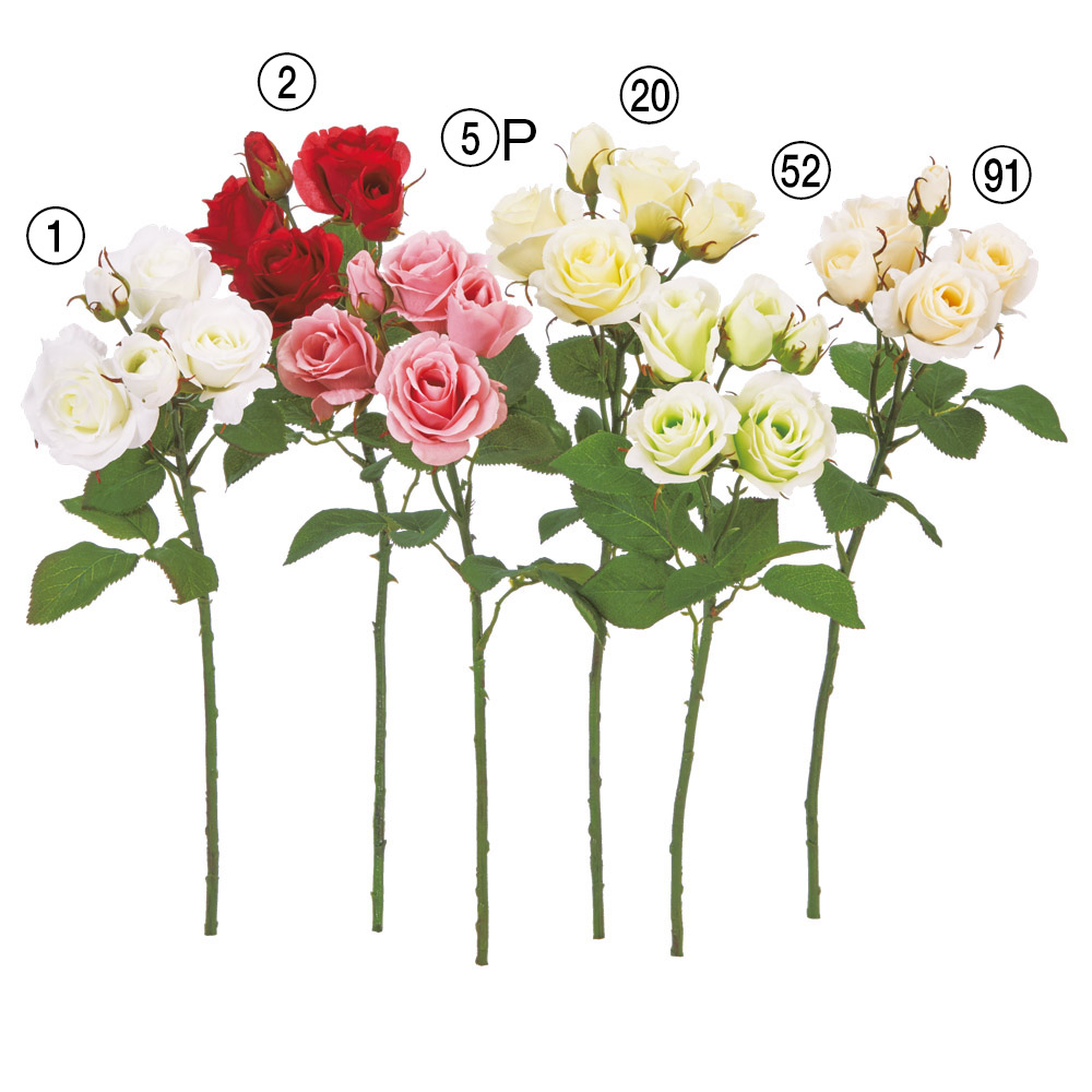 A-34617 ローズ×３　つぼみ×２