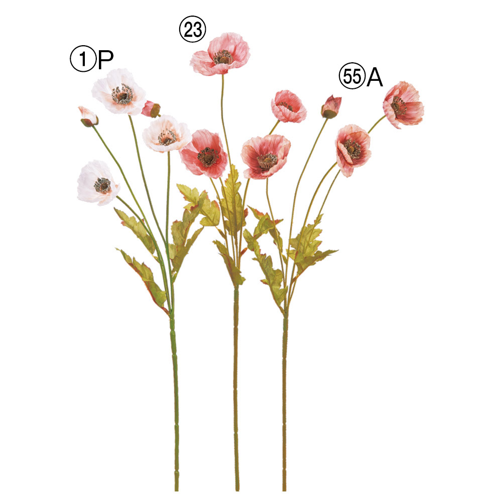 A-34641 ポピー×３　つぼみ×１