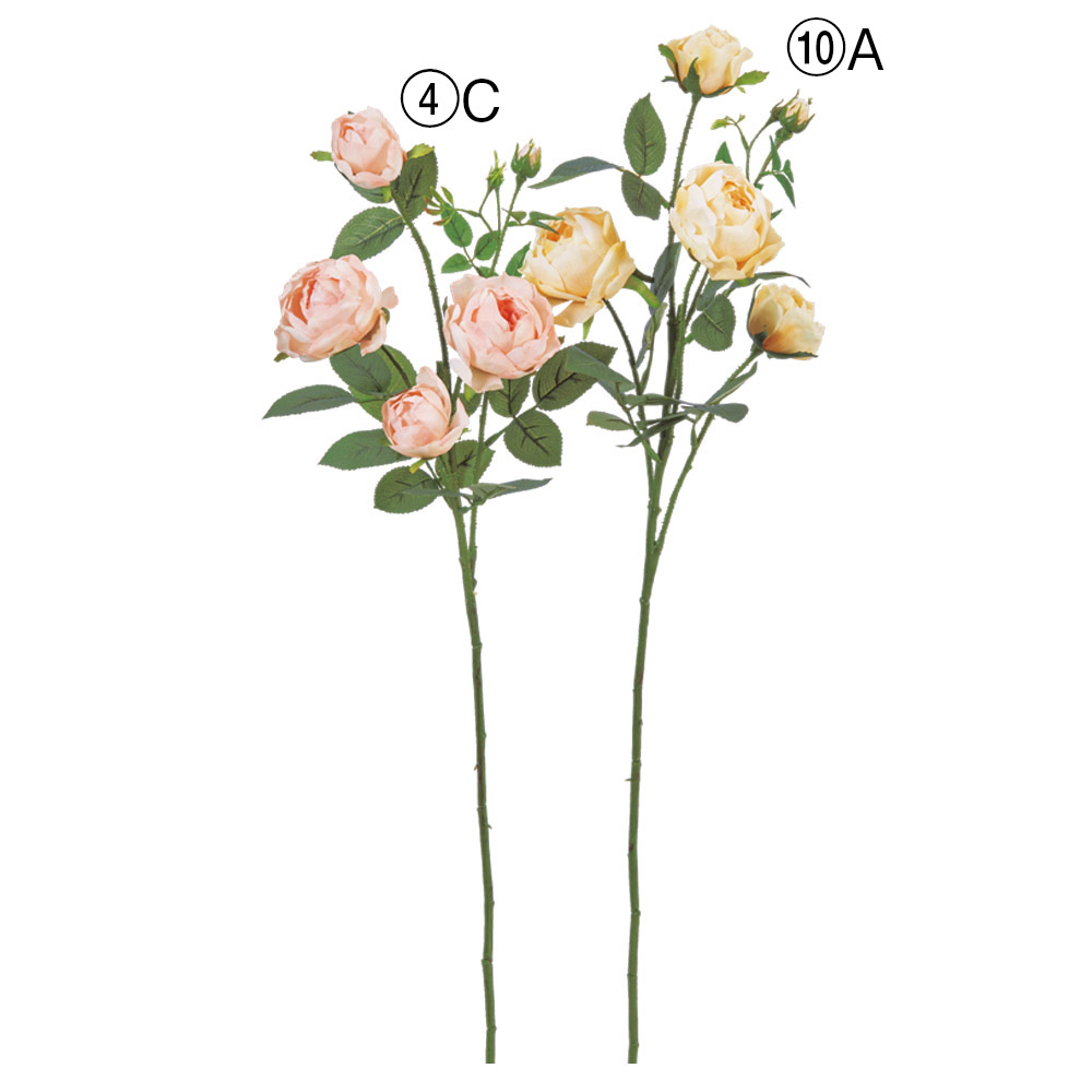 A-34811 ローズＸ４　つぼみＸ３